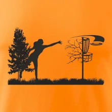 Disc golf - žena čierny obrázok Disc golf - žena čierny obrázok