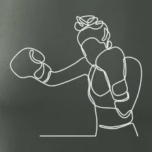 Žena boxerka jedným ťahom