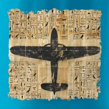 Egyptské hieroglyfy lietadlo