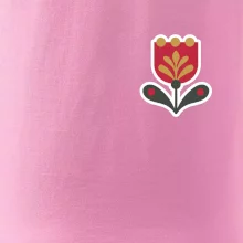 Folklór na prsníku tulipán