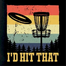 Disc golf player retro vintage