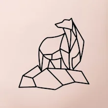 Geometria ľadový medveď na ľade