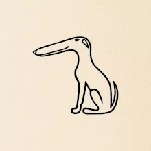 Barzoj obrys čierny