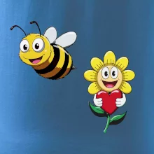 Parové tričko - Včela a kvetina