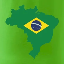 Brazília vlajka v mape