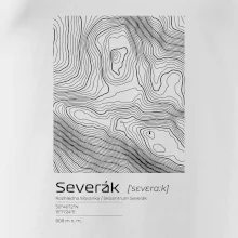 Severák - vrstevnice v obdĺžniku