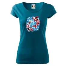 Yin & Yang Koi kapor - červený