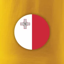Vlajka Malta okrúhla veľká