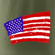 Americká vlajka ohnutá