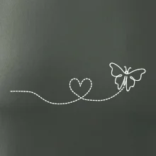 Dráha letu motýľa - srdce