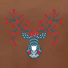 Folklór - jeleň s červenými plodmi