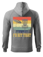 Disc golf player retro vintage