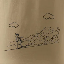 Kreslený lyžiar na horách