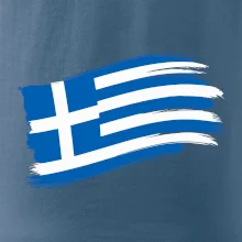Grécko vlajka - štetkou