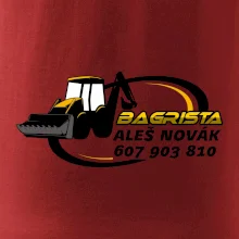 Bagrista v kruhu - vlastný nápis