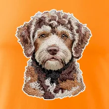 Lagotto romagnolo vyšívaná hlava na prsníku