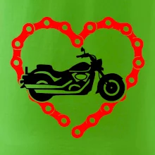 Moto srdce reťaz - chopper