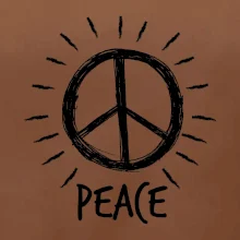 Peace symbol čiernobiely