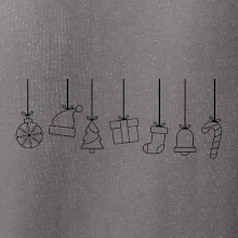 Rodinné vianočné tričká - Vianočné ozdoby na povrázku