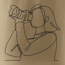 Fotografka stojaca jedným ťahom Fotografka stojaca jedným ťahom