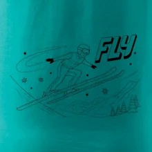 Skokan na lyžiach čierny obrázok FLY