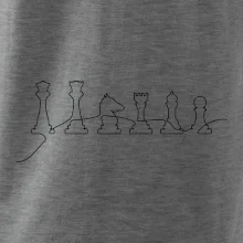 Šachové figúrky v rade - obrys