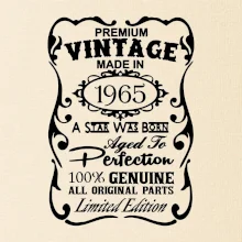 Vintage Etiketa - 1965