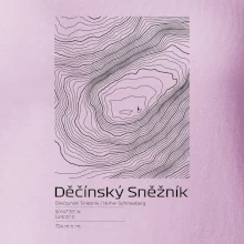 Děčínský Sněžník - vrstevnice v obdĺžniku
