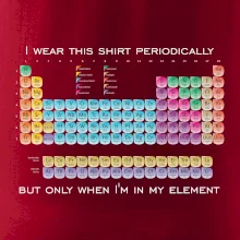 I wear this shirt periodically but only when I'm in my element I wear this shirt periodically but only when I'm in my element