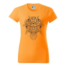 Steampunk sova čiernobiela