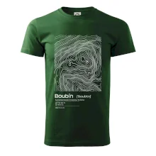 Boubín - vrstevnice v obdĺžniku