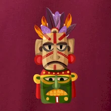 Mayová maska s perím