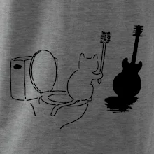 Mačka a gitara WC