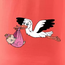 Bocian a bábätko - dievča (Hana-creative)