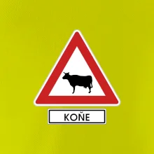 Dopravní značka - Pozor koně / kráva