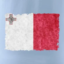 Vlajka Malta ohrýzaná