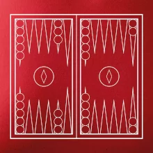 Backgammon čiernobiely