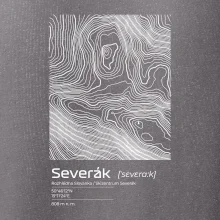 Severák - vrstevnice v obdĺžniku