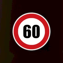 Dopravná značka - obmedzenie rýchlosti 60 Dopravná značka - obmedzenie rýchlosti 60