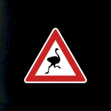 Dopravná značka - Pozor pštros