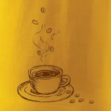 Hrnček plný čerstvej kávy