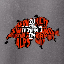 Mapy - názvy miest - Švajčiarsko