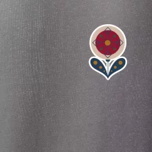 Folklór na prsníku kvetina guľatá