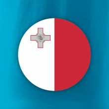 Vlajka Malta guľatá na prsník