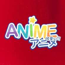 Anime nápis dúhový