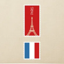 Paríž známka farebná