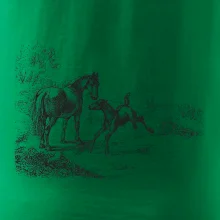 Kôň a žriebä maľované