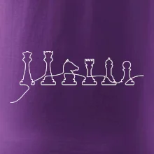 Šachové figúrky v rade - obrys