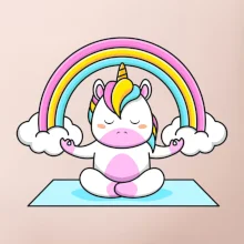 Yoga jednorožec - dúha