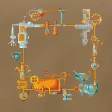 Steampunk farebná zostava